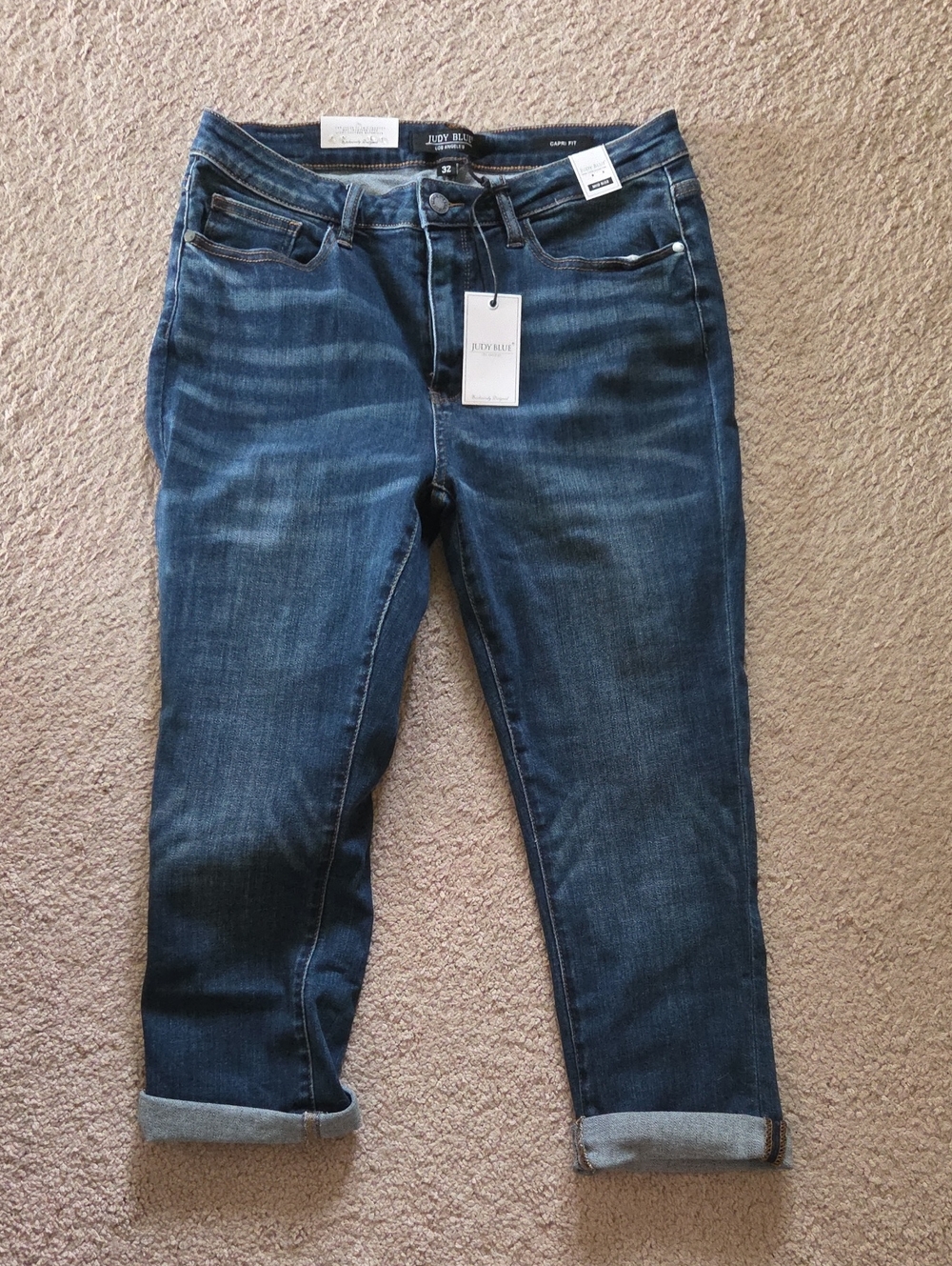Judy Blue Women's Dark Blue Skinny Capris, Size 32